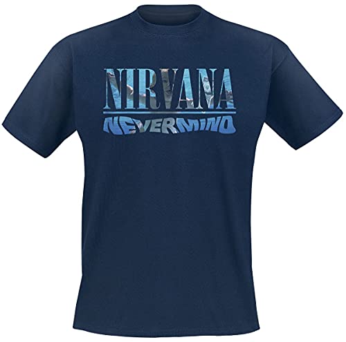 Nirvana Nevermind Hombre Camiseta Azul Marino L 100% algodón Regular