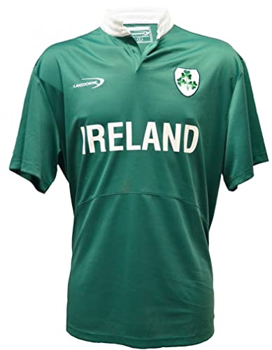 Lansdowne Green Ireland Shamrock Performance - Camiseta de rugby de manga corta, verde, XL