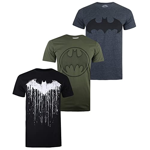 DC Comics Batman Pack 1 Camiseta, Multicolor, M 3 para Hombre