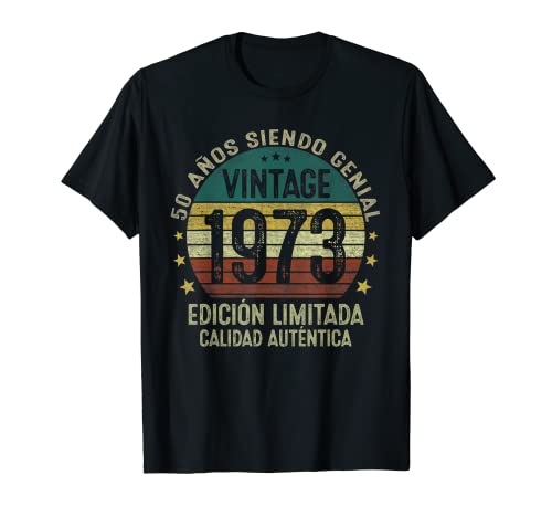 Vintage 1973 50 Años Cumpleaños Hombre Mujer Hecho En 1973 Camiseta