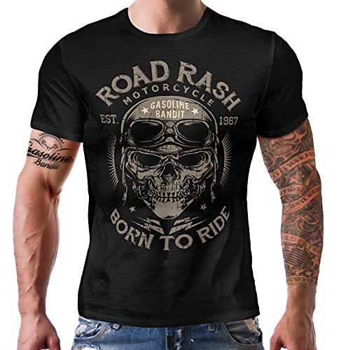 Gasoline Bandit Original Biker Racer Camiseta:...