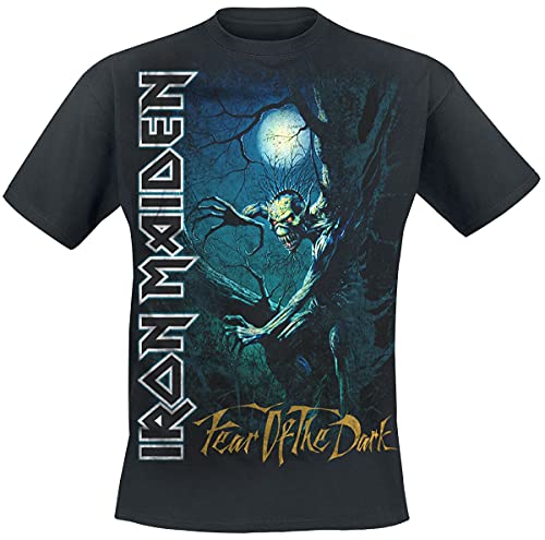 Iron Maiden Fear of The Dark Hombre Camiseta Negro XXL 100% algodón Regular