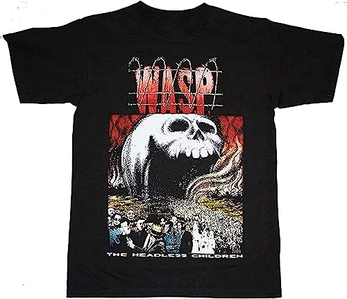 W.A.S.P. The Headless Children'89 Wasp Heavy Metal Band RT New Black Mens T-Shirt Size XXL