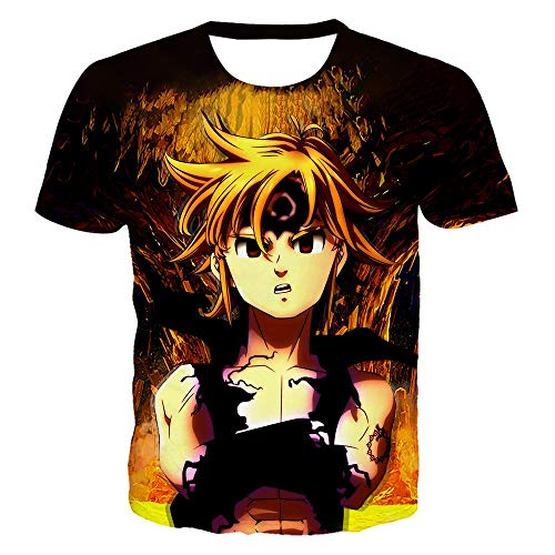 Csqw Verano Hombres Camisetas Anime Unisex T Shirt...